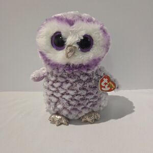Ty Beanie Boos Moonlight the Owl 9" Medium New With Tag Nwt Stuffed Plush Toy